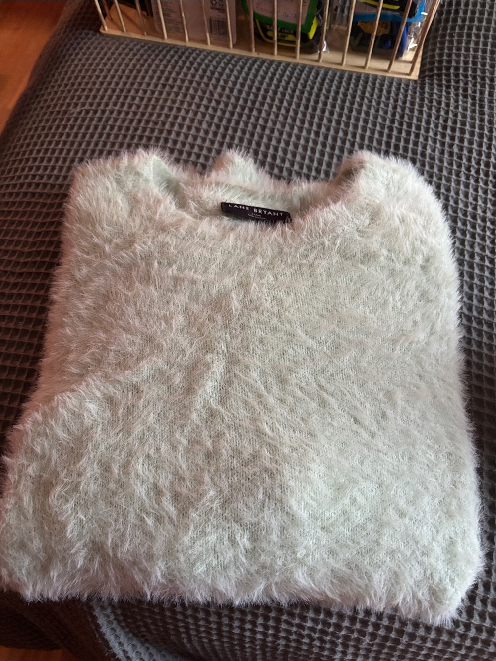 Lane Bryant Mint Green Fluffy Fuzzy Pullover Sweater